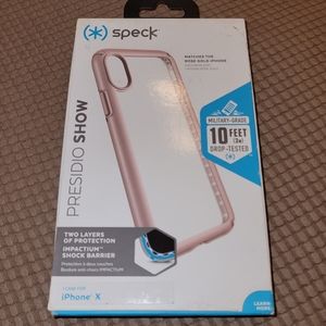 Speck Presidio Show Case for iPhone XS/X - Clear/Rose Gold